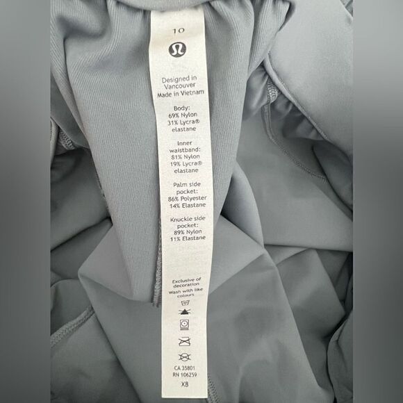 Lululemon Rhino Gray Keep Moving High Rise Luxtreme Full Length Pants Size 10 - Picture 10 of 12